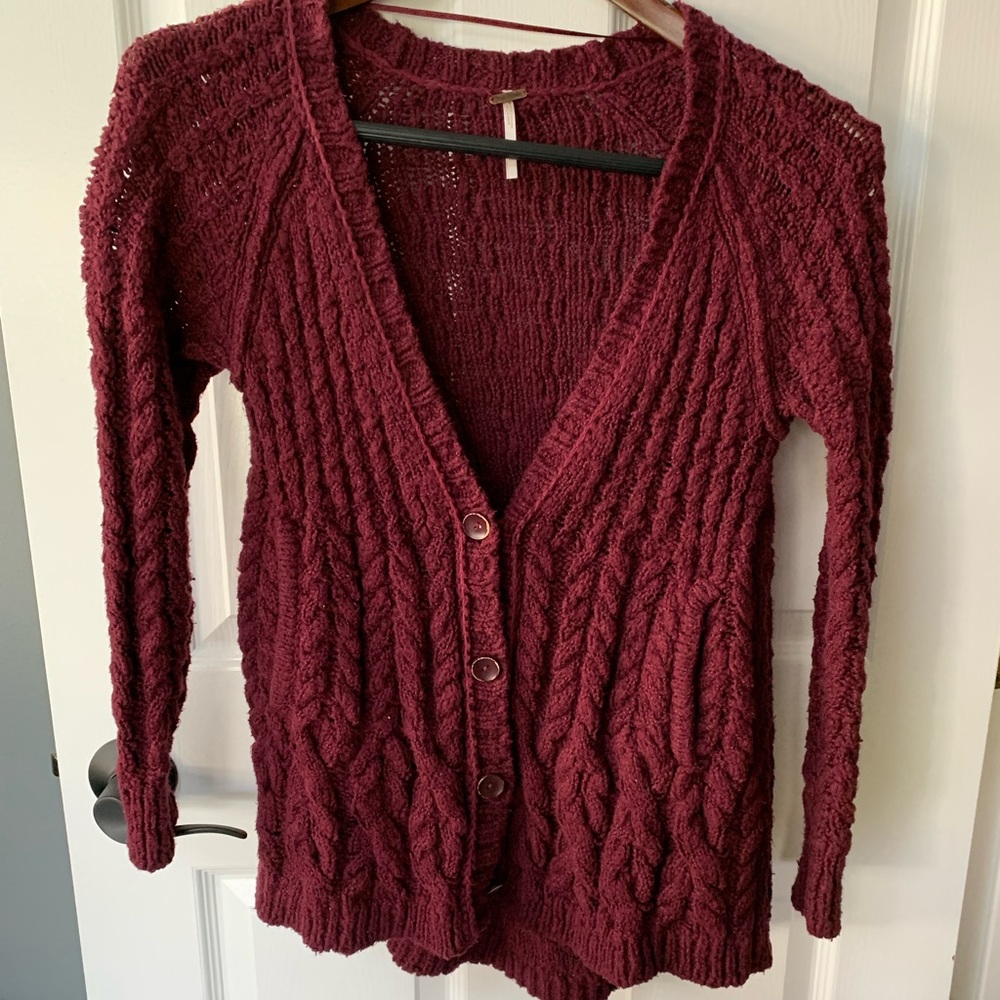 Free People Chunky Knit Cardigan
